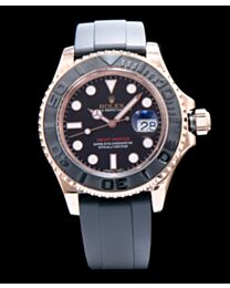 Rolex Yacht Master Automatic Watch with Plastic Bracelet Black