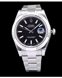 Rolex Datejust Watches with luminous hour markers Black