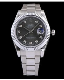 Rolex Men s Stainless Steel Mid size Datejust Watches Black