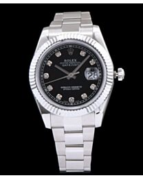Rolex Men s Stainless Steel Mid size Datejust Watches Silver