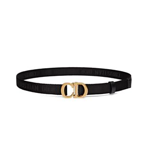 Christian Dior Women's Saddle Nylon Belt Black
