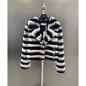 Christian Dior Women's Rex Fur Coat 25FW Black