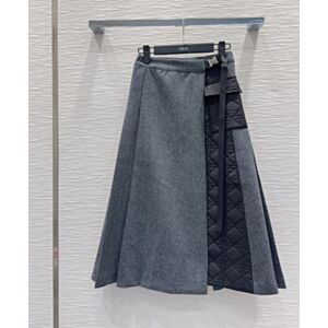 Christian Dior Women's Wool Blend Midi Skirt