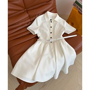 Christian Dior Women's Medaillon Short Shirt Dress White