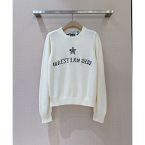 Christian Dior Women's Cashmere Knitwear Sweaters Cream