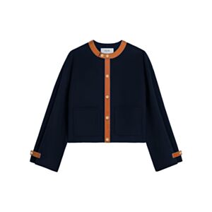 Celine Cardigan Jacket In Double Face Cashmere Black