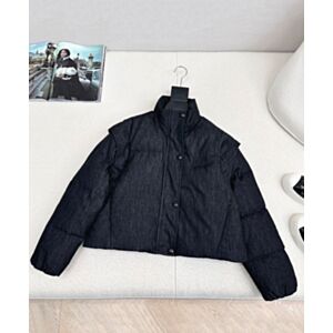 Celine Women's Short Denim Down Jacket Black