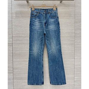Celine Women's Washed Straight Leg Jeans Blue