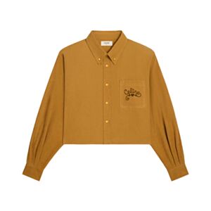 Celine Cropped Shirt Fawn