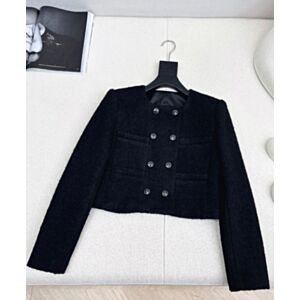 Chanel Women's Jesetta Double Breasted Boucle Jacket Black