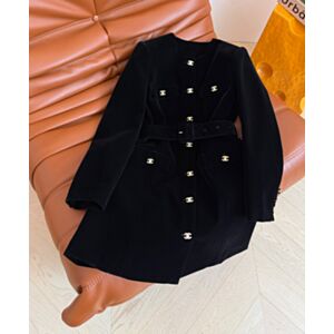 Chanel Women's Velvet Dress Black