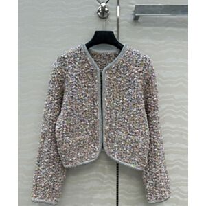 Chanel Knitted Cardigan Dress Pink