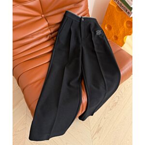 Chanel Women's Wide-Leg Pants Black
