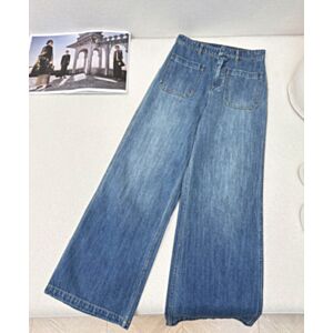 Chanel Women's Twill Jeans Blue