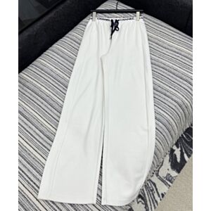 Chanel Heavy-duty drawstring sweatpants White