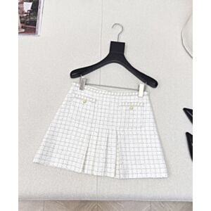 Chanel pleated skirt White
