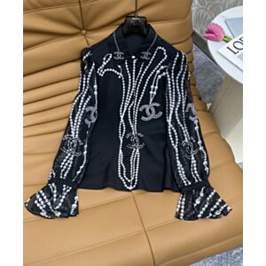 Chanel Silk Shirt Black