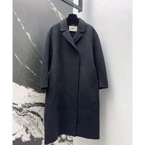 Fendi Women's Wool Blend Long Coat Black