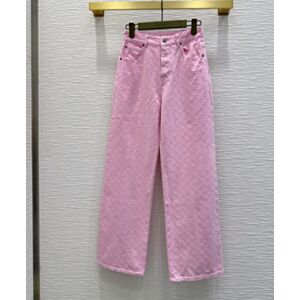 Gucci Women's Gucci Women's GG Jacquard Straight-Leg Jeans Pink