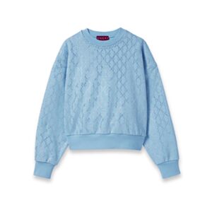 Gucci Women's Light-Cotton Jersey Sweatshirt With Crystals Blue