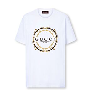 Gucci Women's Printed Jersey T-Shirt White