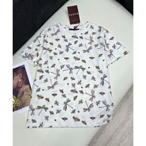 Gucci Women's Printed Cotton T-shirt White