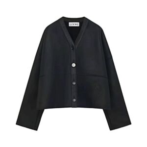 Loewe Women's Cardigan In Shearling Black