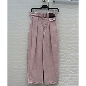 Loewe Women's Washed Wide-Leg Trousers Pink