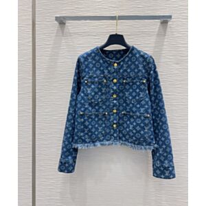 Louis Vuitton Monogram Denim Women's Shirt Blue