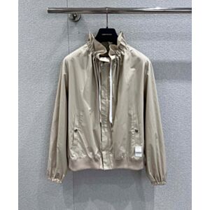 Louis Vuitton Ruffle Collar Bomber Jacket Cream