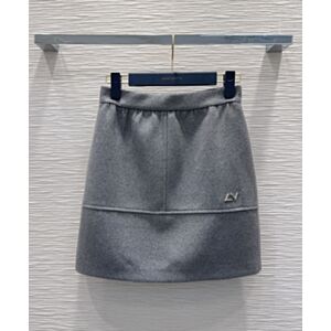 Louis Vuitton Women's Signature Charm Double Face Skirt Grey