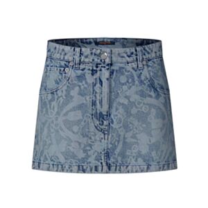 Louis Vuitton Women's LV Bloom Denim Mini Skirt Blue