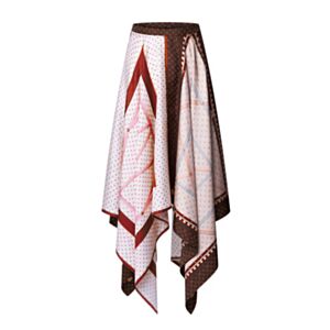 Louis Vuitton Women's Nouveau Pleated Handkerchief Hem Skirt Pink