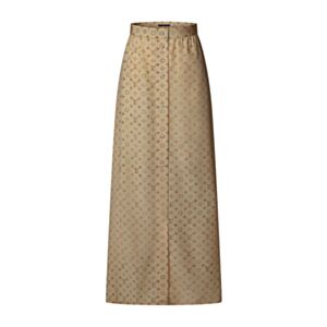 Louis Vuitton Washed Monogram Maxi Skirt Coffee