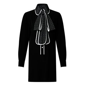 Louis Vuitton Women's Monogram Collar Long-Sleeved Dress
