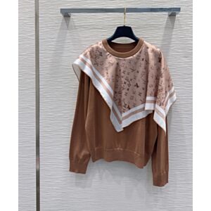 Louis Vuitton Women's Silk Insert Cashmere Pullover