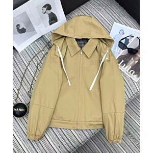 Miu Miu Women's Hooded Jacket Apricot