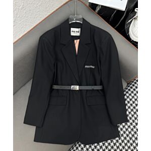 Miu Miu Belted Blazer Black