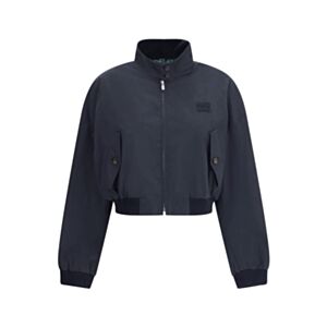 Miu Miu Panama Cotton Blouson Jacket Black