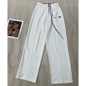 Miu Miu Women's Drawstring Sweatpants White