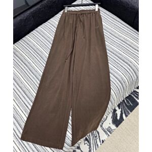 Miu Miu Fleece Wide-Leg Pants Coffee
