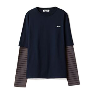Miu Miu Long Sleeve Jersey T-Shirt Black