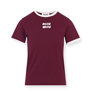 Miu Miu Women's Plain Knit Short-Sleeve T-Shirt
