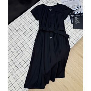 Prada Women's Recycled Nylon Short-Sleeve Belted Dress