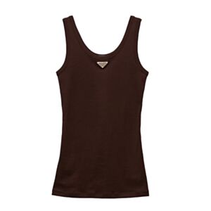 Prada Women's Rib-Knit Spaghetti Strap Tank Top Coffee