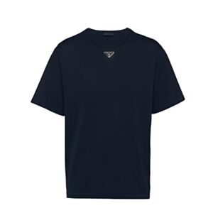 Prada Women's Triangle Plaque T-Shirt Black