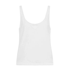 Prada Women's Logo Cotton Camisole White