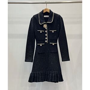 Self-Portrait Women Button Knit Dress