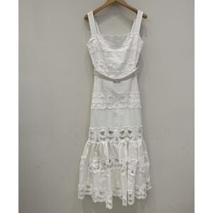Self-Portrait Lace-Trimmed Dress White