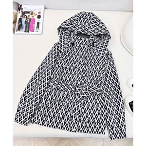 Valentino Jacquard Hooded Jacket Black